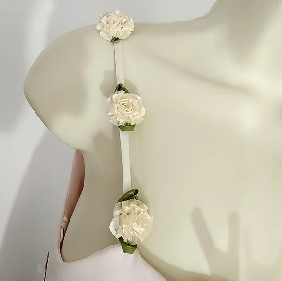 Jordan Dress Prom Y2K Coquette Girl Rose Straps Soft Pink Size 8 - Picture 5 of 16